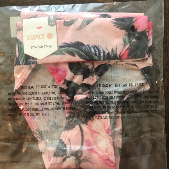 NWT Stance Feline Floral Wide Side Thong - Picture 6 of 7